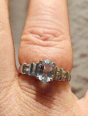 Vintage■ Firm■ 14K Very Light Topaz Stone Wit Accents/ read Belo》 EUC